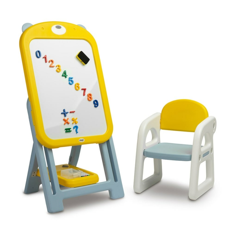 Rajztábla székkel TED Toyz sárga